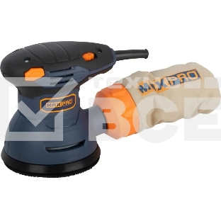 Шлифмашина эксцентриковая MAX-PRO 300 Вт, 5000-12000 об/мин, 125 мм, 1,2 кг, липучка, пылезащищенный выключатель, коробка