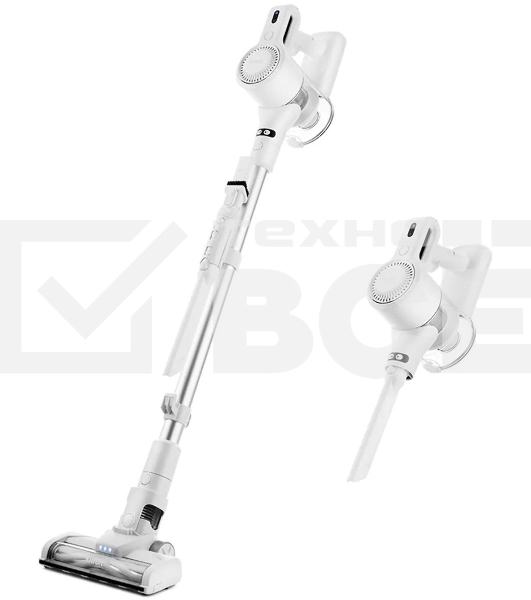 Пылесос вертикальный Kitfort КТ-5117 белый, питание от аккумулятора,  50 Вт, уборка сухая, пылесборник 0,5 л