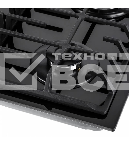 Газовая варочная панель Maunfeld EGHG.64.6CB/G, 4 конфорки, закаленное стекло, черный