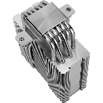 Кулер для процессора Thermalright Burst Assasin 120 (4-pin PWM, 154мм, Ni/CU, 6x6мм, 1x120мм, 66.17CFM, 25.6dBA, 1550RPM, S: 1700, 1200, 115X, AM5, AM4), фото3