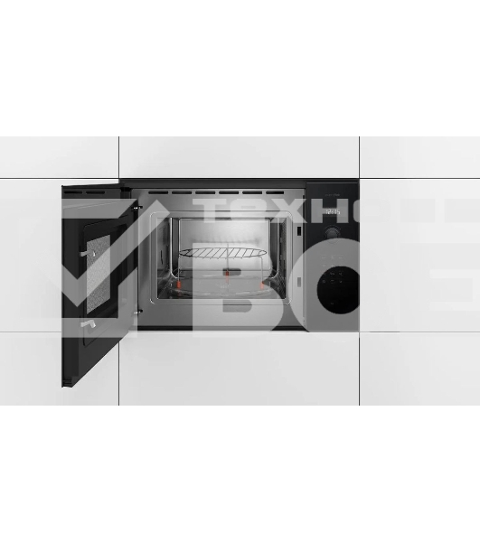 Микроволновая печь встраиваемая Bosch BEL454MB1F 6 Series, 900Вт,LED-display,AutoPilot 8, 25 л, гриль, черный, 382x594x388 мм