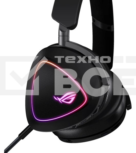 Гарнитура ASUS ROG Delta II чёрный, беспроводная + проводная, Bluetooth, подсветка