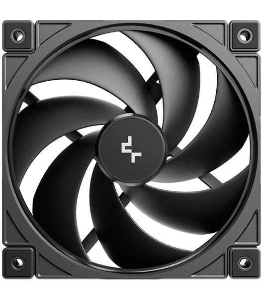 Вентилятор для корпуса Deepcool FD12 V2 120х120x25 черный 4-pin 35.6дБ (R-FD12V2-BKNPN1-G) Ret