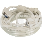 Кабель SVGA Ningbo CAB016S-10m VGA HD15 (m)/VGA HD15 (m) 10м феррит.кольца (CAB016S-10M-BR), фото 1