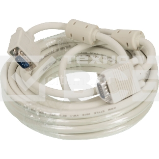 Кабель SVGA Ningbo CAB016S-10m VGA HD15 (m)/VGA HD15 (m) 10м феррит.кольца (CAB016S-10M-BR)