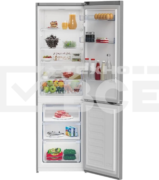 Холодильник Beko B1RCSK362S нержавеющая сталь двухкамерный 230/110л морозилка снизу