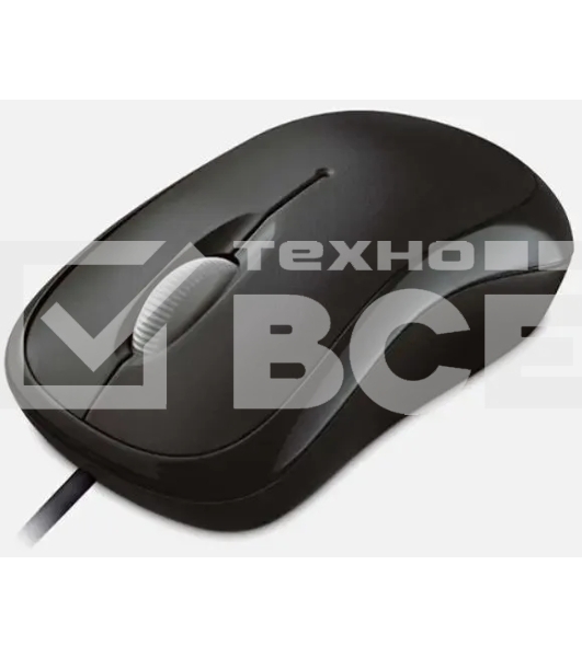 Мышь проводная Microsoft Basic Optical Mouse черный, 1000 dpi, USB, кнопки - 3