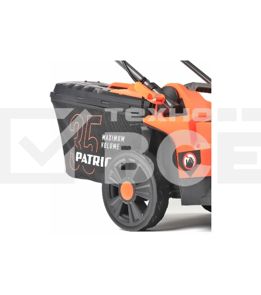 Газонокосилка аккумуляторная PATRIOT CM 440 2*21В UES, без акб и зу, бесщеточ, 37см, трав 35л пласт+мульчирование, центр. подъём 6 уровней (25-75), пласт дека