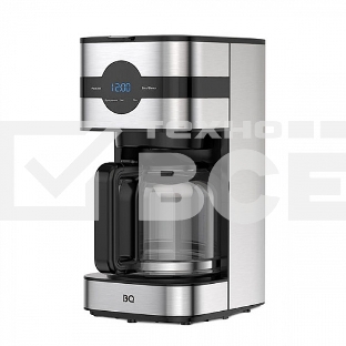 Кофеварка капельная BQ CM2002 стальной/черный, исп. кофе - молотый, 1.5 л, 900 Вт.