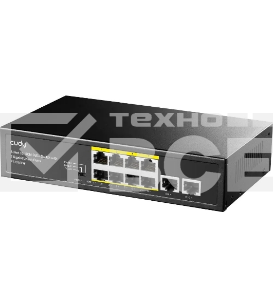 Коммутатор Cudy FS1010PG (L2) 8x100Мбит/с 2x1Гбит/с 8PoE+ 120W неуправляемый