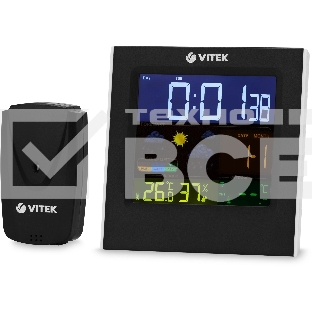 Погодная станция Vitek VT-6411 черный/белый