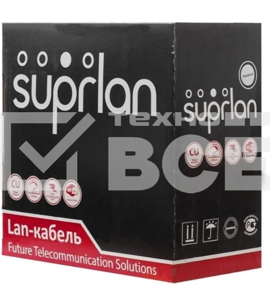 Кабель информационный Suprlan Standard 01-0320-1 кат.5E U/UTP 4 пары 24AWG LSZH универсальный 305м серый