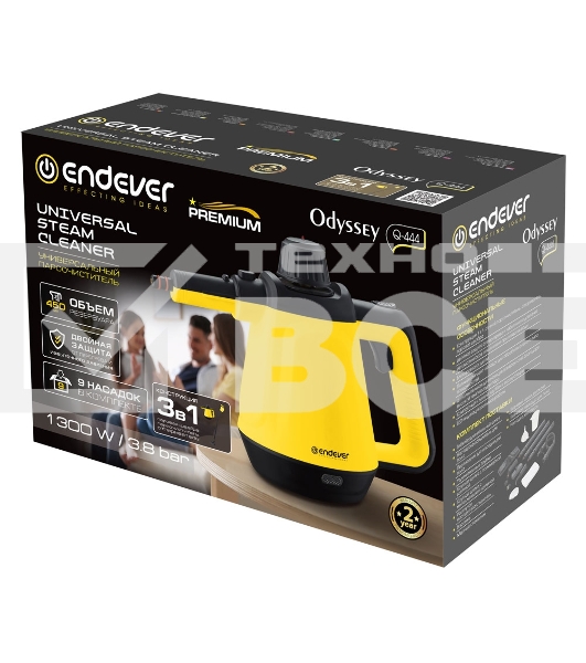 Отпариватель ручной Endever Odyssey Q-444, желтый/черный