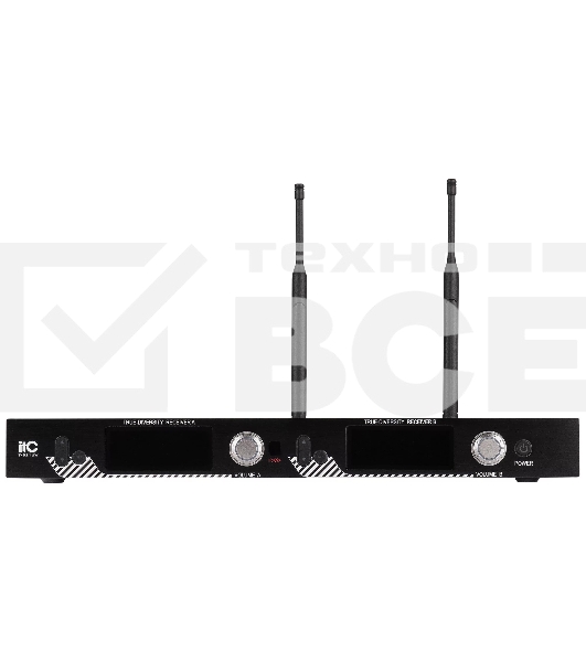 Радиосистема ITC T-521UT UHF двухканальная с петличным и ручным микрофонами, LCD дисплей, True Diversity, частотный диапазон 470-510 MHz.