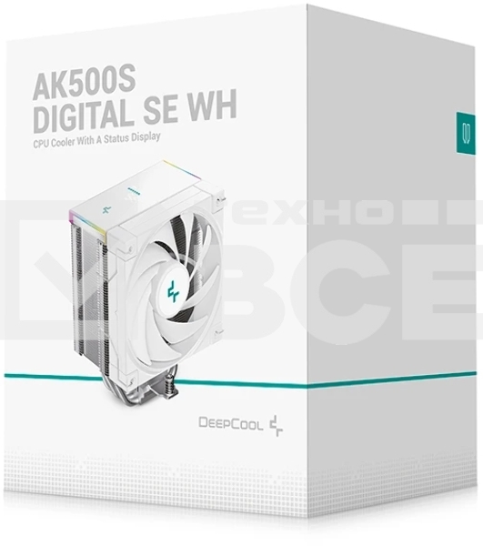 Кулер для процессора DEEPCOOL AK500S DIGITAL SE WH LGA20XX/1700/1200/115X/AM5/AM4 (12шт/кор, TDP 240W, PWM, Fan 120мм, 5 тепл. трубок, Copper Base, белый) RET (R-AK500S-WHADMN-GJD)