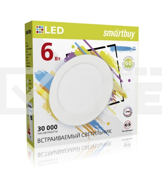 Встраиваемый светильник Smartbuy SBL-DL-6-4K 6w/4000K