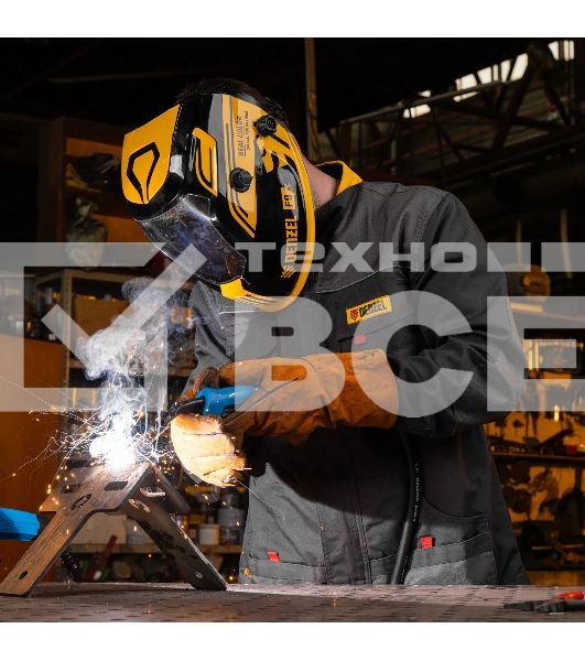 Щиток защитный лицевой (маска сварщика) Denzel F9, см. окно 100x60, Real Color, DIN 4-8/9-13