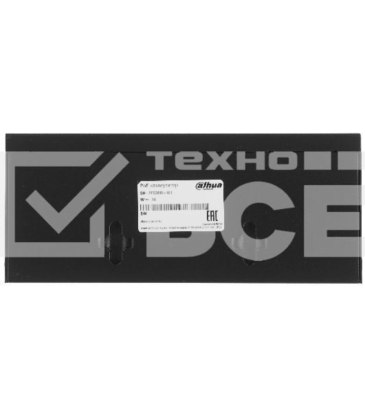 Коммутатор 8-в-1 Dahua DH-PFS3008-8ET /8 портов до 100 Мбит.с/коммутация до 1.6 Gbит.с/неуправляемый/Plug & Play/черный (DH-PFS3008-8ET)