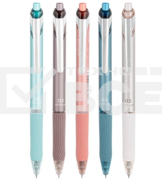 Ручка гелевая автоматическая Deli S88-A ассорти, черные чернила, линия 0.5мм, резиновая манжета