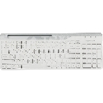 Клавиатура беспроводная A4Tech Fstyler FBK25, USB, Bluetooth/Радиоканал, белый/серый, фото16