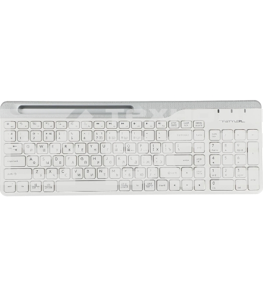Клавиатура беспроводная A4Tech Fstyler FBK25, USB, Bluetooth/Радиоканал, белый/серый