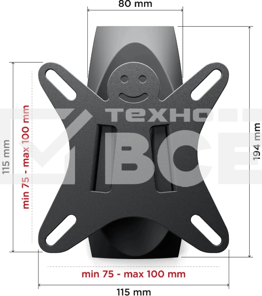 Кронштейн для телевизора Holder LCDS-5003 металлик 10'-26' макс.25кг настенный поворот и наклон