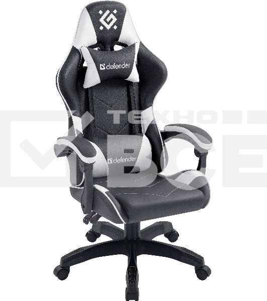 Кресло игровое Defender Companion черный/белый, класс 3, металл, PU