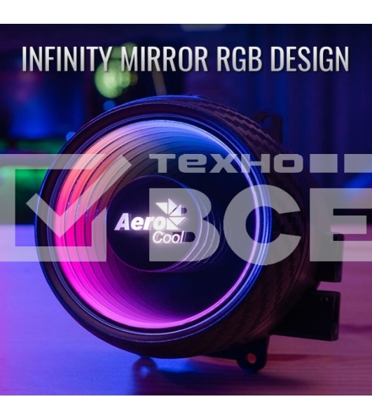 Система водяного охлаждения AeroCool / Formula Mirage L240 черный, 120 мм, алюминий/медь, 2300 об/мин, 26.8 дБ, 4 pin, 400 Вт, 27 мм