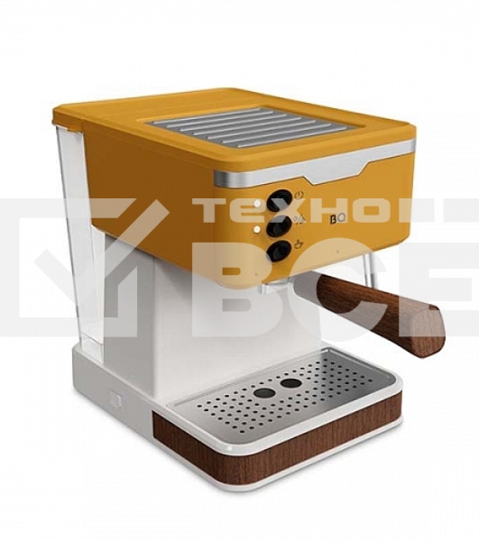 Кофеварка эспрессо BQ CM2006 желтый, исп. кофе - молотый, 1.7 л, 850 Вт, 20 Бар.