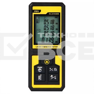 Лазерный дальномер Deli DL331040B  Диапазон измерения 0,05~50м, точность измерения ±3мм