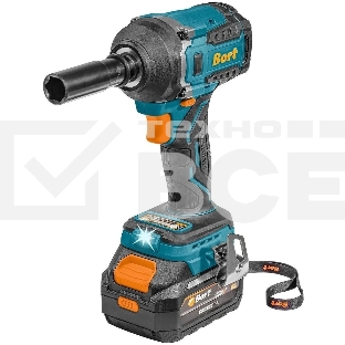Гайковерт аккумуляторный Bort BSR-21U (2х4АЧ+ЗУ) [93418477] { 800 Нм, 0-2700 об/мин, акб Li-Ion, аккумуляторная система Makita 18V LXT 18 В, вес 1.4 кг }