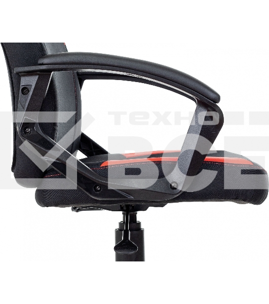 Кресло игровое A4Tech Bloody GC-190 черный/красный, текстиль/эко.кожа, крестов. пластик