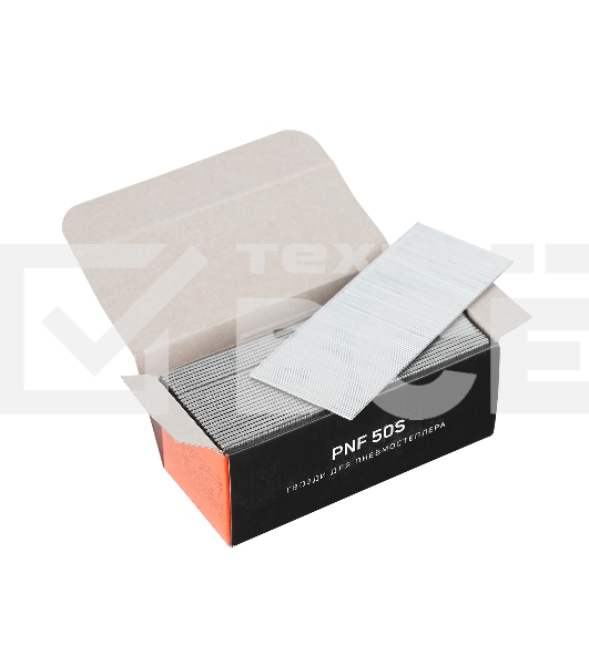 Гвозди PNF 50S для пневмостеплера ANG 210R, отделочные, тип 18GA, сеч.1.25x1.0, шляпка 2 мм, длина 50 мм, сталь,5000 шт.