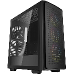 Компьютерный корпус Deepcool CK560 без БП, боковое окно (закаленное стекло), 3xARGB LED 120мм вентилятора спереди и 1x140мм вентилятор сзади, черный, ATX, фото 1