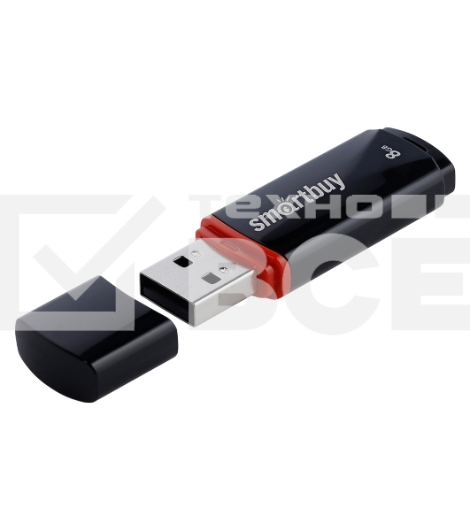 Флешка USB Smartbuy R/W Crown черный SB8 GbCRW-K, 8 Gb