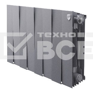 Радиатор биметаллический Royal Thermo PianoForte 300 Серебристый - 8 секц.