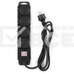 Сетевой фильтр Buro 400MDP-3-B 3 м, 4 розетки, черный, коробка, фото5