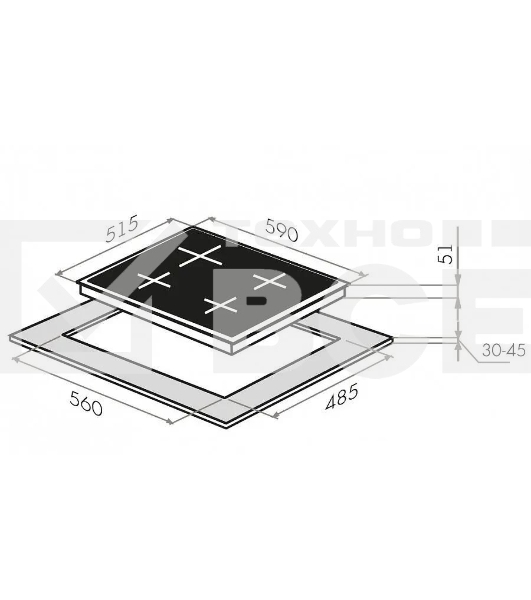 Газовая варочная панель Maunfeld EGHG.64.2CW/G белый