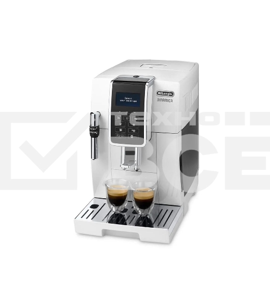 Кофемашина автоматическая DeLonghi ECAM 350.35.W белый, исп. кофе- зерновой/молотый, 1.8 л, 1450 Вт, 15 бар