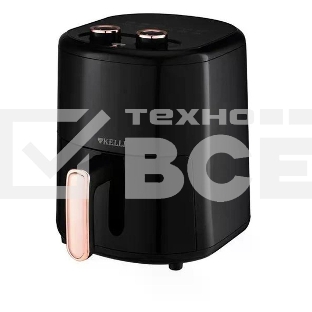 Аэрогриль Kelli KL-1708 черный, 2000 Вт, 3.5 л, механическое управление, 12 программ