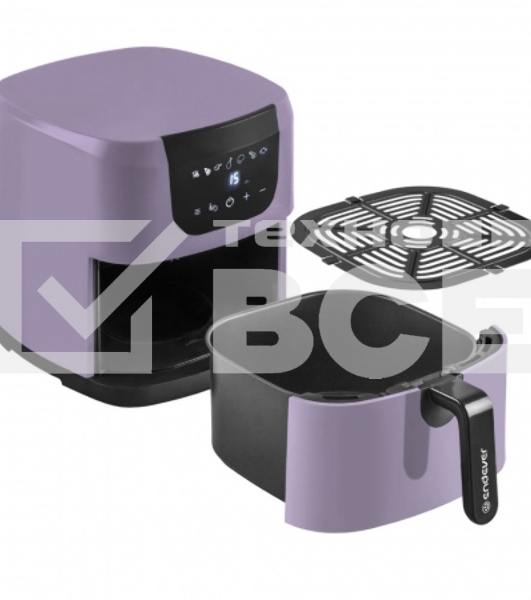 Аэрогриль Endever Skyline AF-127, фиолетовый, мощность 1800 Вт, объем 4,5 л, 7 авторежимов, температура 80-200 С, 2 шт/уп.