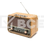 Радиоприемник Сигнал БЗРП РП-337, УКВ 88-108МГц,СВ,КВ, корпус МДФ,220V, DC6В, акб 1200мА·ч,BT/USB/microSD, фото 1