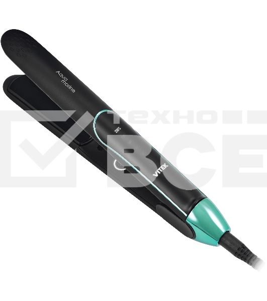 Выпрямитель Vitek VT-2247 50Вт черный/бирюзовый макс.темп.:230С покрытие:керамико-турмалиновое