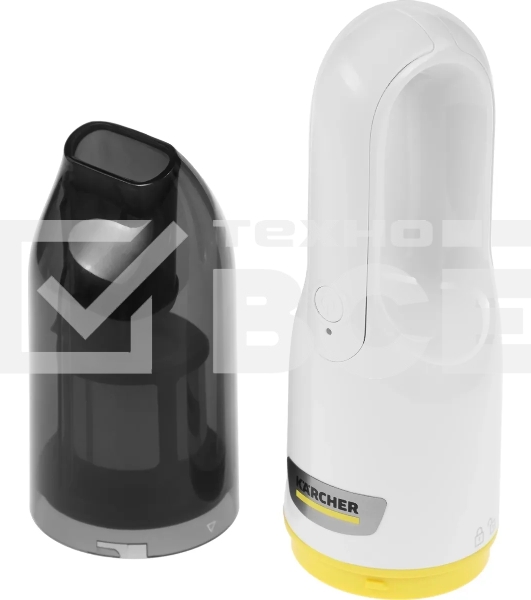 Пылесос ручной Karcher CVH 2 белый/черный, питание от аккумулятора, 70 Вт, уборка сухая, пылесборник 0.15 л, работа от АКБ max 10 мин.