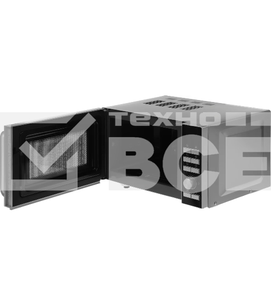 Микроволновая печь Galanz MOS-2402FDS серебристый/черный, 20 л, 800 Вт, переключатели - кнопки/поворотный механизм