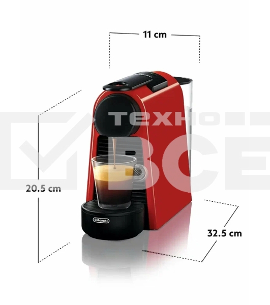 Кофеварка капсульная DeLonghi Nespresso EN85.R красный/черный, исп. кофе - капсулы Nespresso,  0.6 л, 1260 Вт, 19 бар