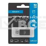 Флеш диск Maxvi MP 32GB USB 2.0 black, монолит с колпачком, металл + ABS пластик, фото3