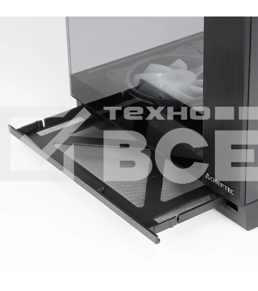 Компьютерный корпус Chieftec Visio черный без БП ATX 2x80мм 4x120мм 2x140мм 1xUSB 2.0 2xUSB 3.0 audio bott PSU