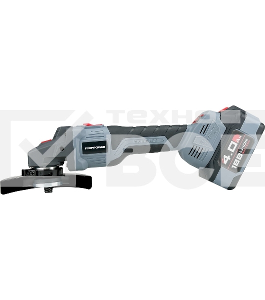 Угловая шлифовальная машина (УШМ) бесщеточная ProfiPower MKDGA-18V (Li-ion-2шт, 4.0А·ч, 125 мм, 0-9000 об/мин, З/У, в кейсе)