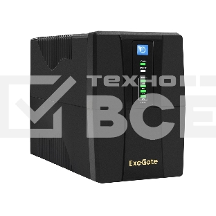 Источник бесперебойного питания ExeGate EP285541RUS SpecialPro UNB-850.LED.AVR.EURO.RJ.USB 850VA/480W, LED, AVR, 2 евророзетки, RJ45/11, USB, черный